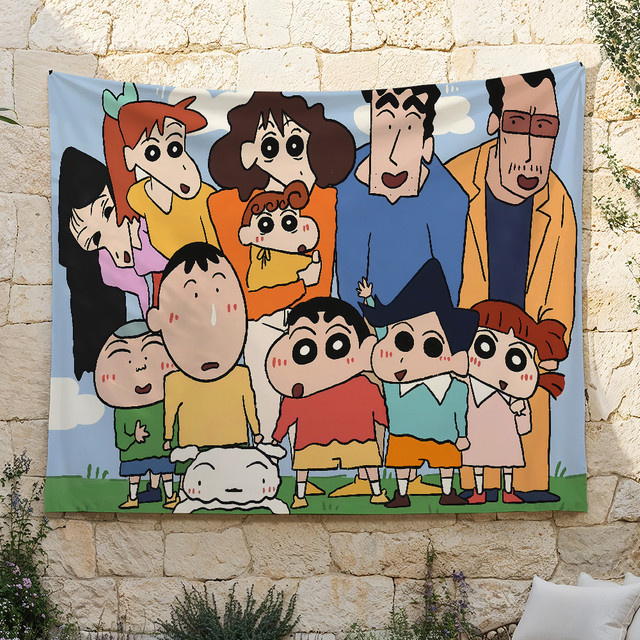 Crayon Shin-chan Flagge als Wanddekoration für Party und Club, Mehrfarbig, B: 60 cm, H: 40 cm - Bild 1