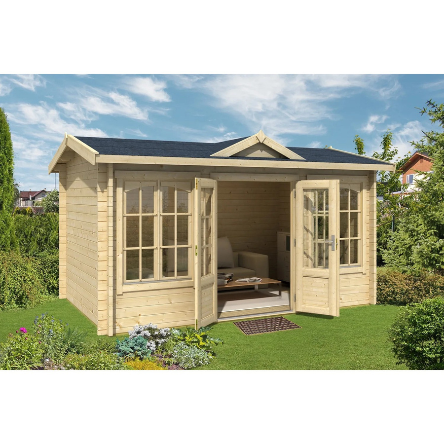 Lasita Maja Gartenhaus Kensington in Natur, B/H/T: 400 x 250 cm - Bild 4