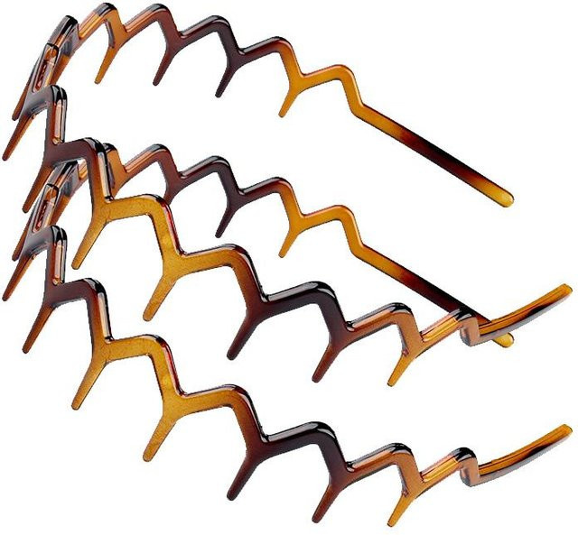 YULIN Stirnband, Kunststoff, 2 Stück, Damen, Mädchen, brown - Bild 1