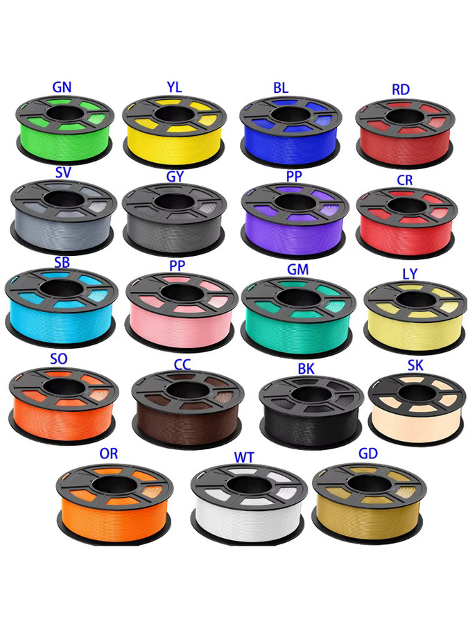 JAYO PETG Filament Multicolor 1,75 mm für FDM 3D-Drucker, 10 Rollen - Bild 5