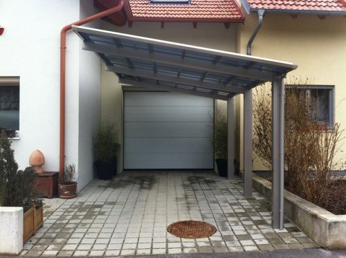 Ximax Einzelcarport Linea-110 in Edelstahl-Look, Farbe: silberfarben, B/T: 272,6 x 495,4 cm - Bild 2