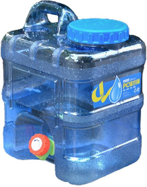 Igeteck Camping-Wassereimer mit Wasserhahn in Blau, 15 l - Bild 1