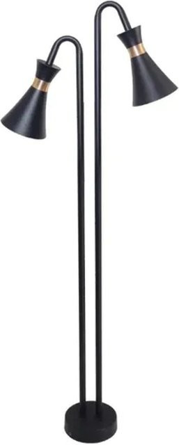 LUXULA 2-Köpfige Wegeleuchte Schwarz aus Aluminium mit Erdspieß, GU10 Fassung, IP54, Höhe: 76,5 cm - Bild 1