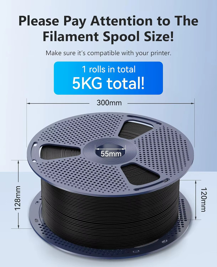 JAYO PETG 3D-Drucker-Filament Grau, 1,75 mm, 5 kg - Bild 2