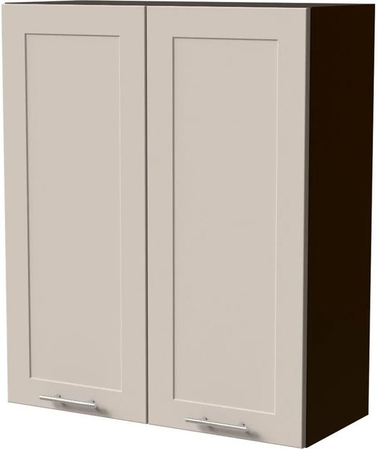 Feldmann-Wohnen Hängeschrank Oslo W4 in Lava und Kaschmir Matt mit Rahmenoptik, B/T/H: 80 x 32,5 x 96 cm - Bild 1