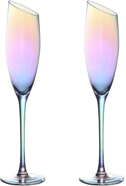 Yiran Furniture Kristall Bordeaux-Glas Weinkelch mit Ionenbeschichtung in Weinrot, Volumen: 550 ml - Bild 1