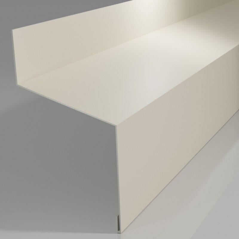 Aluminium Tropfkantenprofil über Tor von Blachotrapez GmbH, Farbe: Weiß, B/H/T: 50 x 110 x 130 mm, Länge: 2000 mm - Bild 1