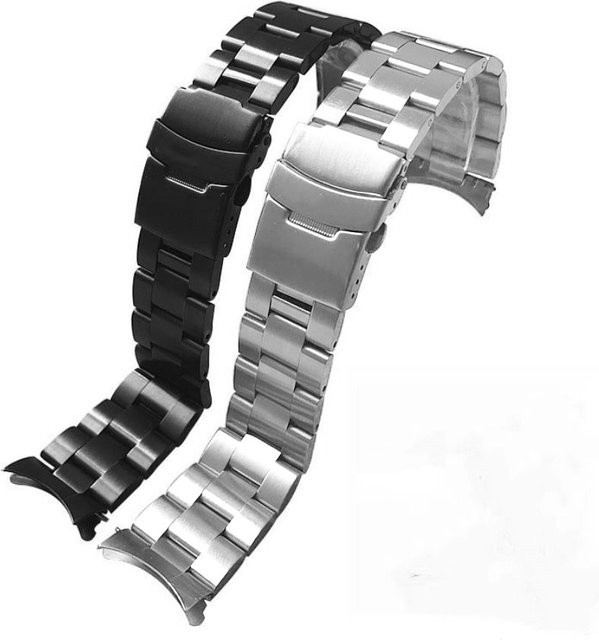 MULILAI Uhrenarmband Edelstahl, Silber, Herren, 20mm 22mm - Bild 1