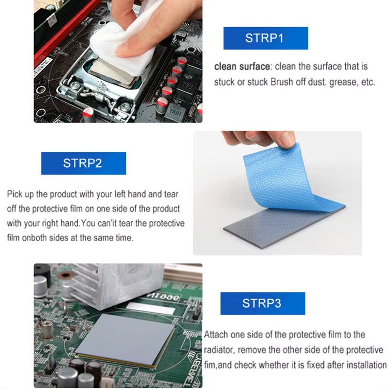 FEHONDA Hochleistungs Thermal Pad mit 21 W/mk Wärmeleitfähigkeit für CPU GPU Kühlkörper und PS4 SSDs - Bild 4