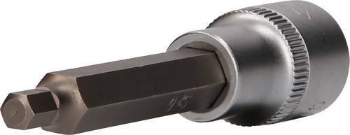 Brilliant Tools 1/2 Zoll Innensechskant Bit-Stecknuss in Silber aus Edelstahl, 6 mm, Länge: 100 mm - Bild 1