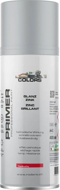 COLORS Zink-Alu Sprühlack Silber 400ml für Metall, schnelltrocknend und deckend - Bild 1