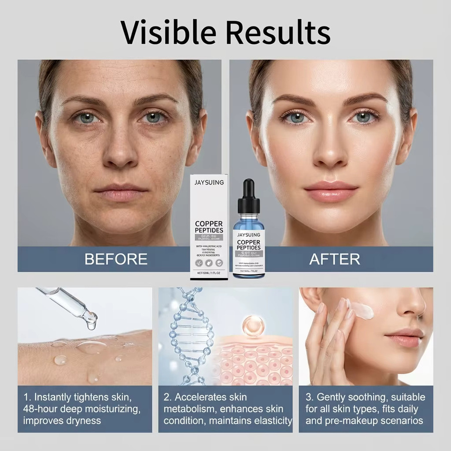 jaysuing Kupferpeptid-Serum mit Hyaluronsäure, Gesicht, Unisex - Bild 3