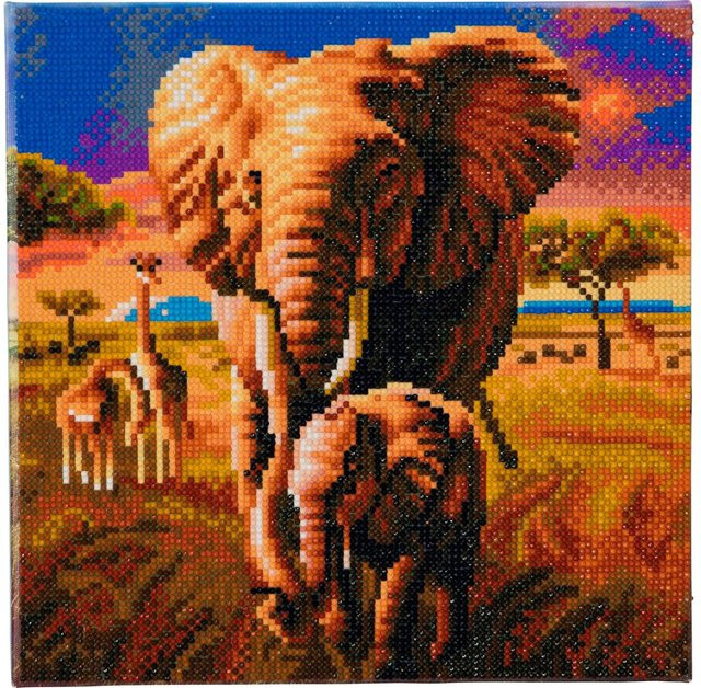 Craft Buddy Crystal Art Kit Elephants Diamond Painting ab 8 Jahren - Bild 1