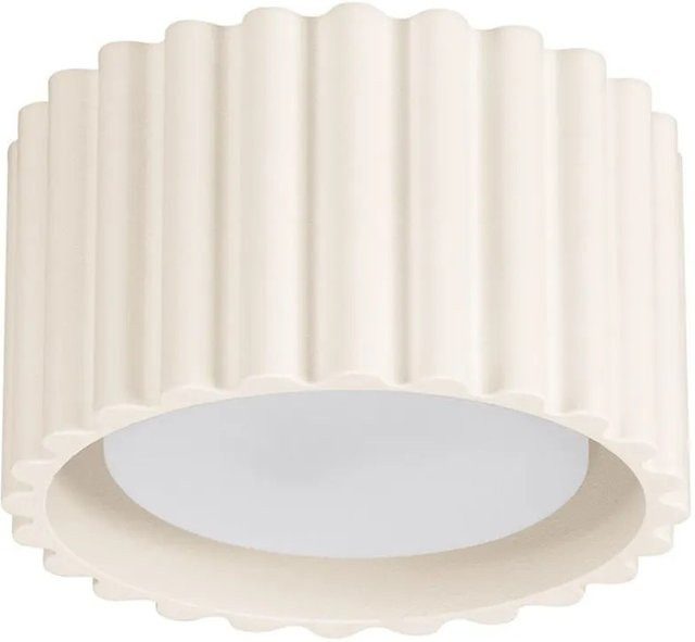 Licht-Erlebnisse Deckenspot Aufputz Beige Rund aus Aluminium Durchmesser: 10 cm für GX53 Leuchtmittel - Bild 1