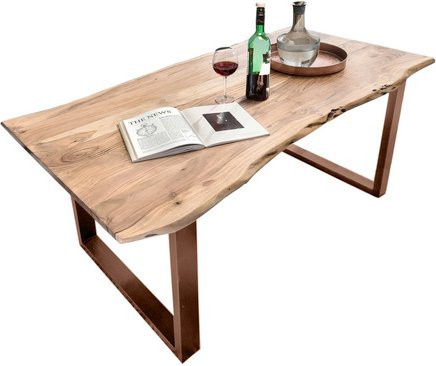SIT Tisch TABLES & CO aus Akazienholz und Stahl in Braun, H: 76 cm, T: 100 cm - Bild 1