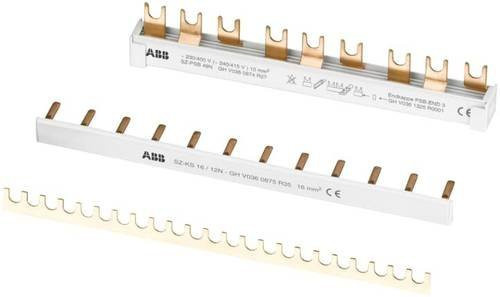 ABB Kammschiene SZ-KS3/39N, 1-phasig, 39 Gabeln, 10 qmm, 63A, Farbe: Silber - Bild 1