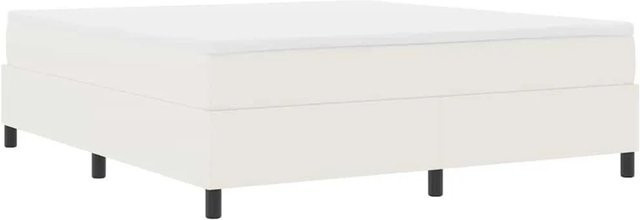 vidaXL Boxspringbett aus Cordstoff in Beige und Weiß mit Taschenfederkern B/T: 180 x 200 cm - Bild 1