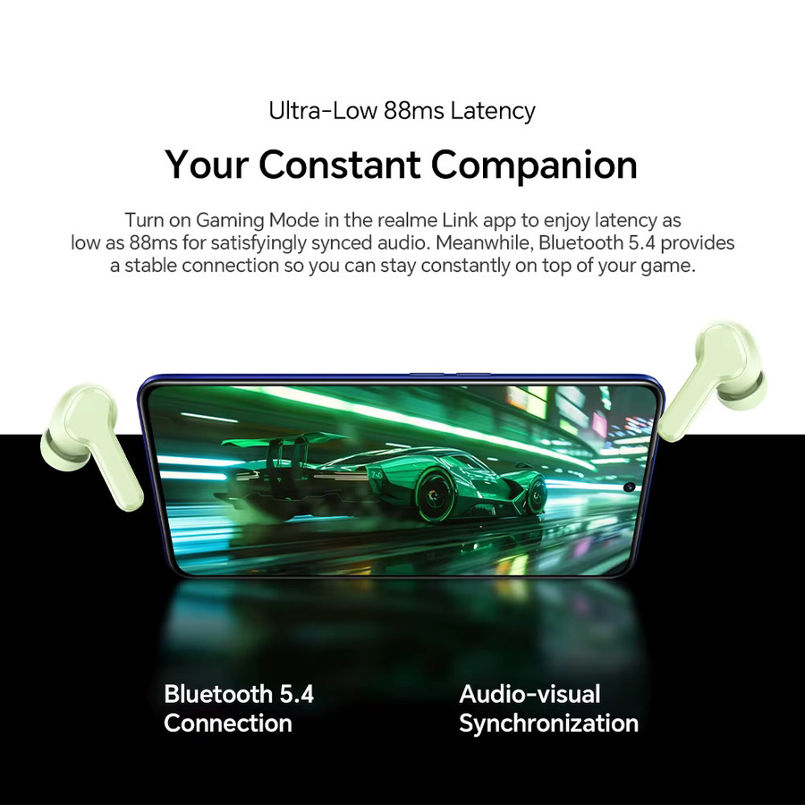 realme Buds T110 Bluetooth In-Ear Kopfhörer Schwarz Globale Version - Bild 4