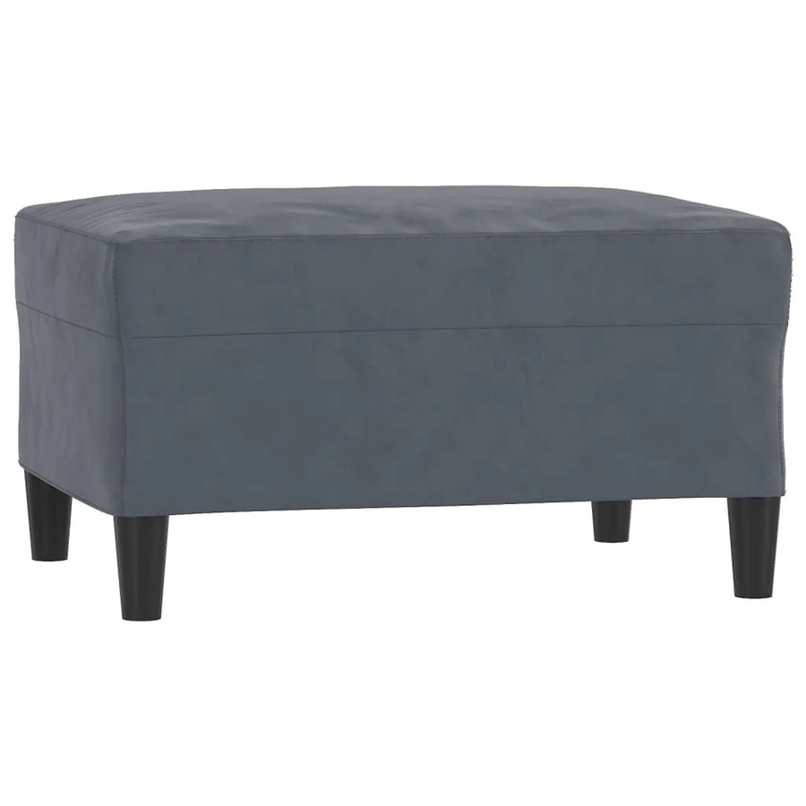 vidaXL Fußhocker aus Samt in Dunkelgrau, B/T/H: 70 x 55 x 41 cm - Bild 2