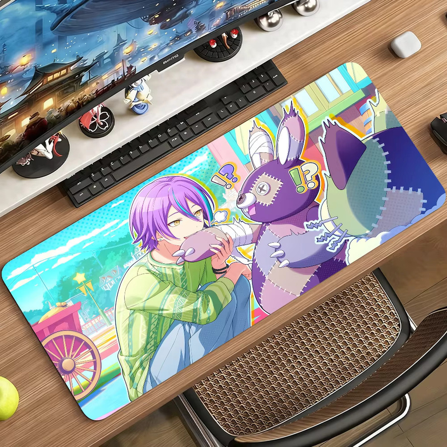 Singer Kamishiro R-Rui Mauspad in Multicolour, große rutschfeste und wasserdichte Tastaturunterlage mit genähtem Rand für Gaming und Büro - Bild 4