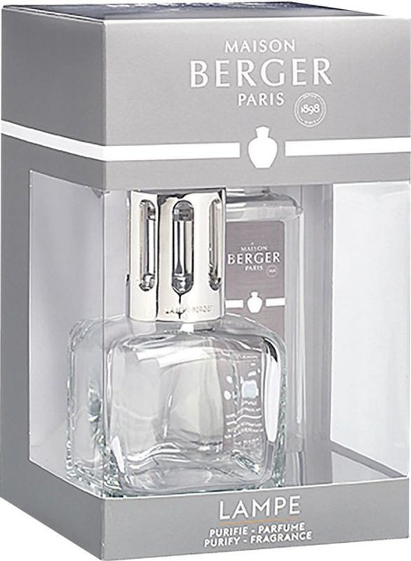 MAISON BERGER Duft-Lampenset Ice Cube Glacon in transparent und silber mit geometrischem Design aus Glas und Metall - Bild 1