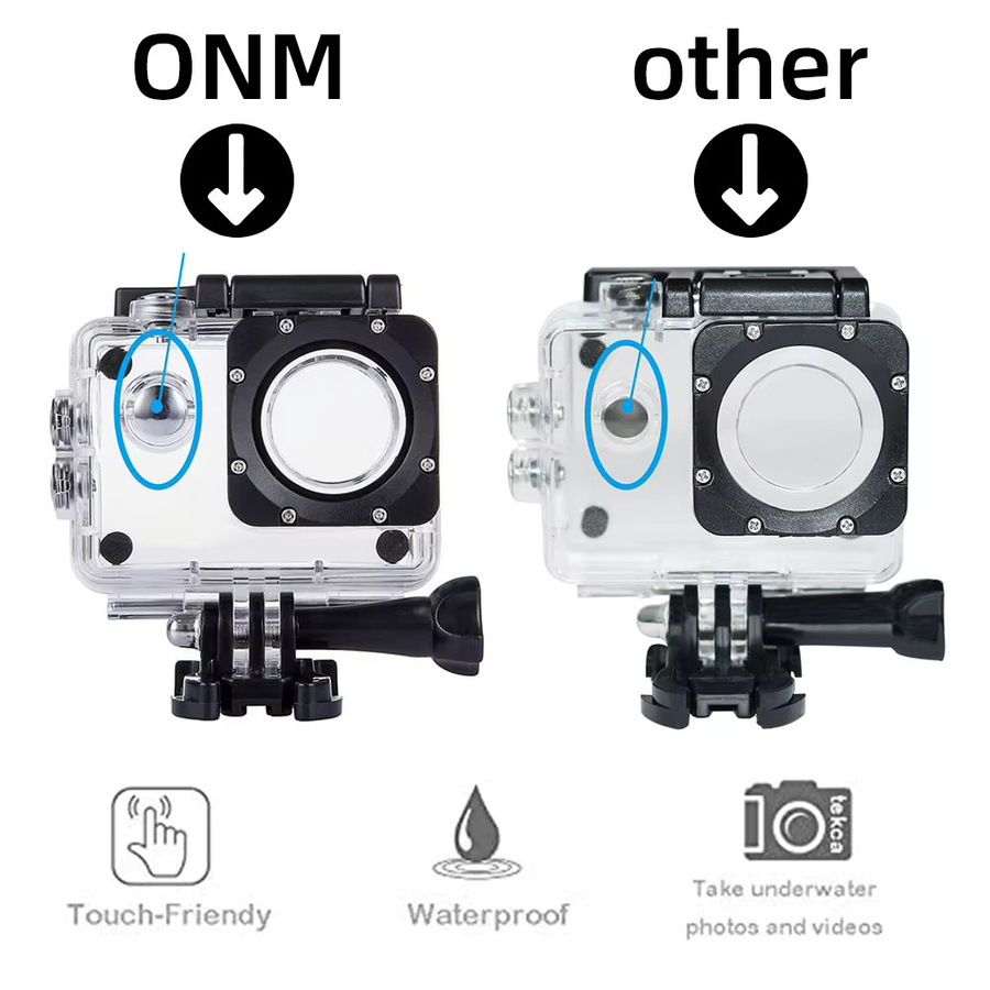 SJCAM SJ4000 Unterwasser-Tauchgehäuse in Transparent als wasserdichtes Schutzgehäuse und Zubehör - Bild 4