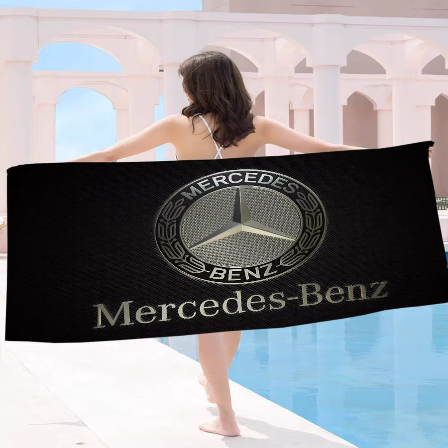 Mercedes-Benz Strandtuch aus Mikrofaser in Schwarz, schnelltrocknend und sandresistent, B/H: 150 x 70 cm - Bild 3