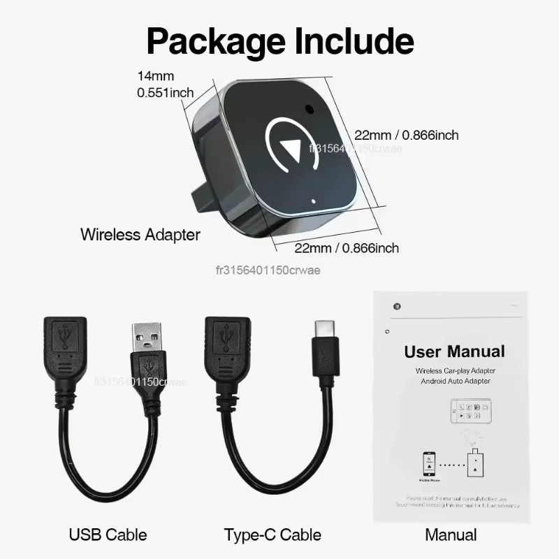 INSIS FEMME CarPlay Adapter für iPhone und Android, kabellose Plug & Play Verbindung, Schwarz/Silber - Bild 5