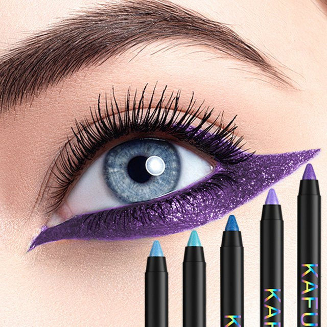 KAFURUX Eyeliner-Stift, 10-farbig, metallic, wasserfest - Bild 1