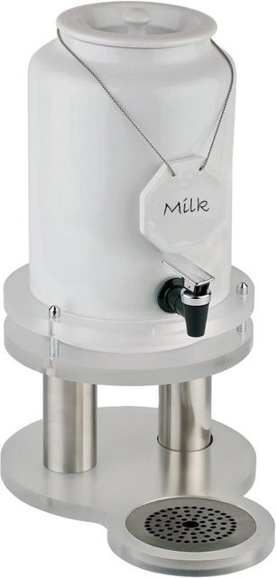 APS Milchkanne TOP FRESH mit Kühlakku im Standfuß, 4 l, transparent/weiß, B/T/H: 21 x 31 x 42 cm - Bild 1