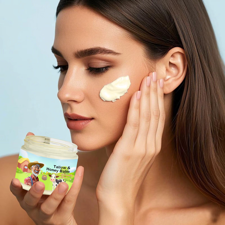 Tallow & Honigbalsam Feuchtigkeitscreme, 60 g, Gesicht und Körper - Bild 3