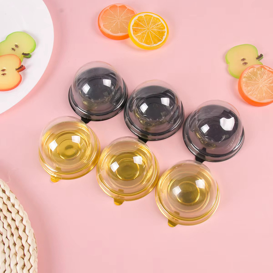50 Stück WEIGAO Mini Cupcake Boxen Transparent aus Kunststoff für Gebäck Muffin und Kuchen bei Hochzeiten oder Partys - Bild 2