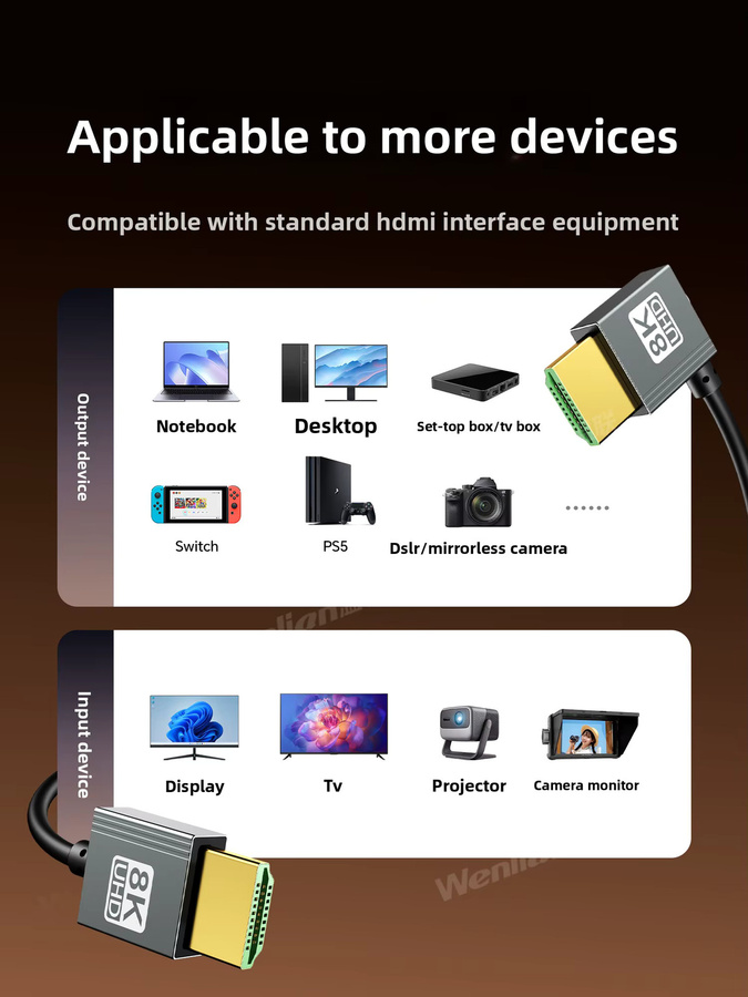 BSN HDMI 2.1 Silikon-Kabel in Schwarz mit rechtwinkligem Winkel für 8K, Kameras und Live-Streaming - Bild 3