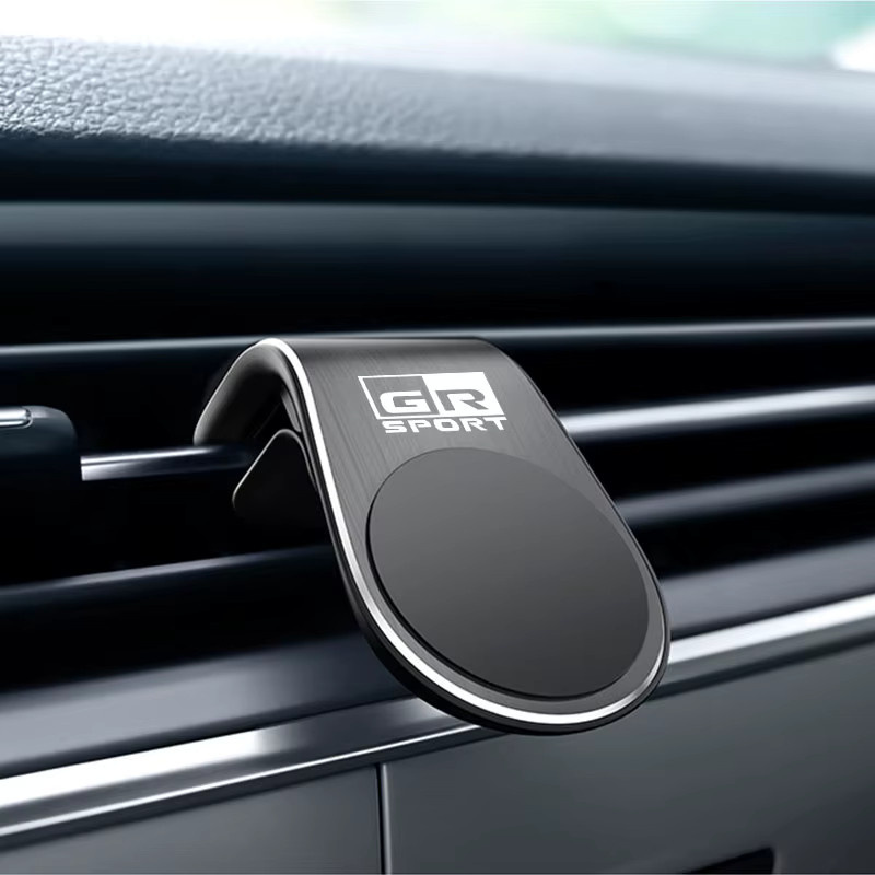 Magnetischer L-förmiger Smartphone-Halter in Schwarz für Toyota GR Sport Gazoo Racing Yaris 86 Corolla Hilux Supra C-HR Zubehör - Bild 3