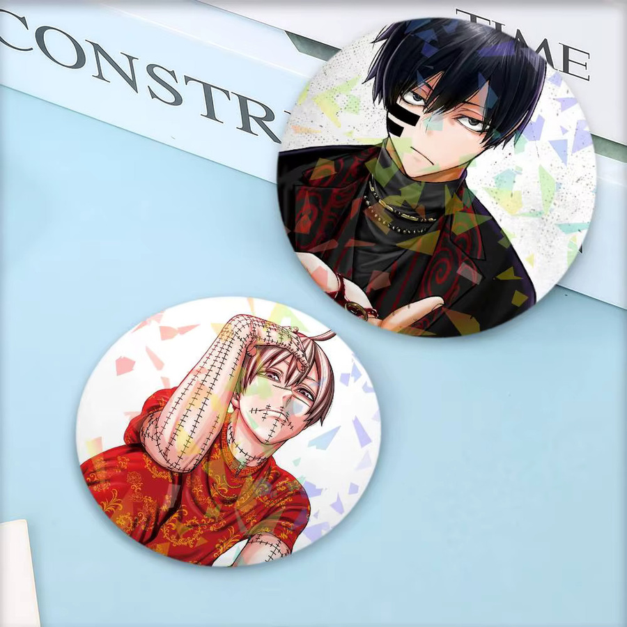 Brosche Anime, Weißblech, Unisex - Bild 4