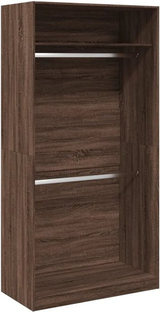 vidaXL Kleiderschrank Eiche Braun aus Holzwerkstoff mit Kleiderstange, B/T/H: 100 x 50 x 200 cm - Bild 1