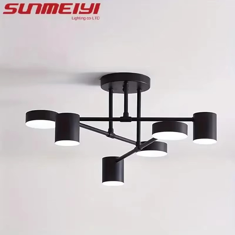 Moderne Deckenleuchte von TRAZOS in Schwarz und Gold mit Sternenhimmel-Design für Wohnzimmer, Flur und Schlafzimmer - Bild 2