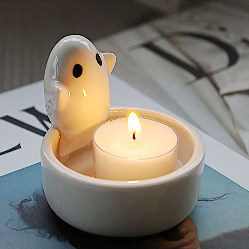 Halloween Silikonform für schwimmende Geister zur DIY-Herstellung von Kerzen, Gipsfiguren oder Tassen in Weiß - Bild 1