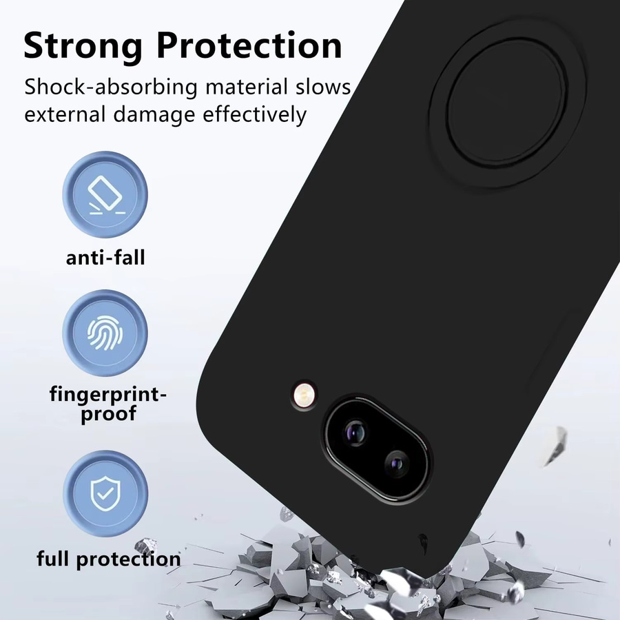 Stoßfeste Schutzhülle aus Flüssigsilikon für Google Pixel 10A, 9A und 8A in Blau oder Schwarz - Bild 3