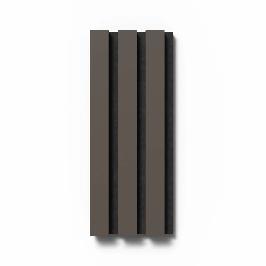 Denpanels Akustikpaneel mit Streifenoptik in Mauve und Schwarz aus Linoleum und Akustikfilz, B: 29,5 cm, H: 15 cm - Bild 2