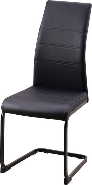 HTI-Living Schwingstuhl SallyP PU in Schwarz mit Kunstleder und Metallgestell für dein Esszimmer - Bild 1