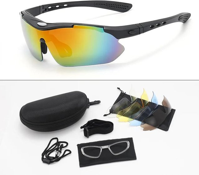 Super Six Sonnenbrille, Unisex, Vollrand, Kunststoff, grau, multicolour - Bild 1