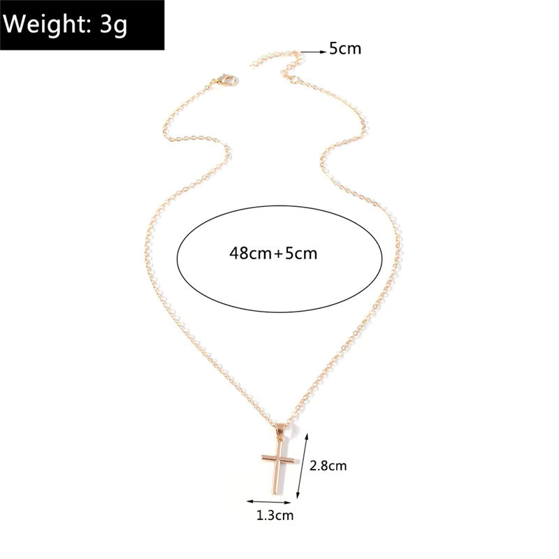 Aihua Halskette Kreuz, Gold, Unisex - Bild 2