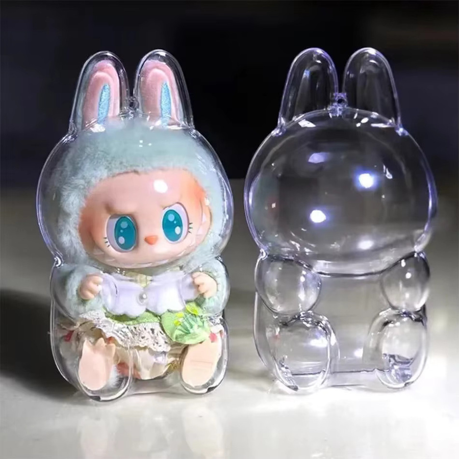Popmart Labubu Clear Macaron Case, Staubhülle, Gehäuse, Puppenzubehör - Bild 3