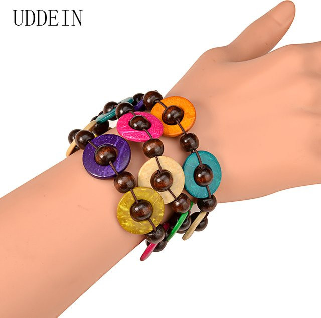 Uddein Armband, 3 Schicht Holz, Perlen, Damen - Bild 1