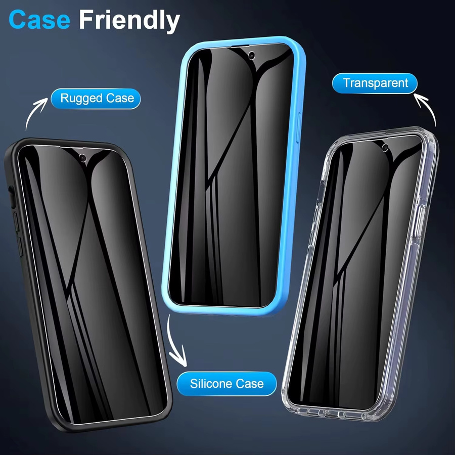 AKABEILA Anti-Spy Hydrogel-Displayschutzfolie mit Sichtschutz für iPhone 11 bis iPhone 17 Pro Max, transparent - Bild 5