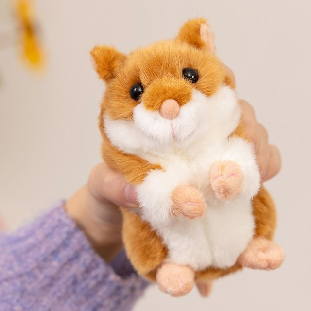 MIAOOWA Hamster Plüsch Puppe, 13 cm, Braun - Bild 1