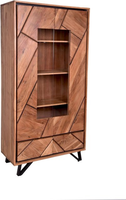 DELUKE Schrank EBBA aus Akazienholz in Akazienbraun, B/T/H: 180 x 40 x 90 cm - Bild 1