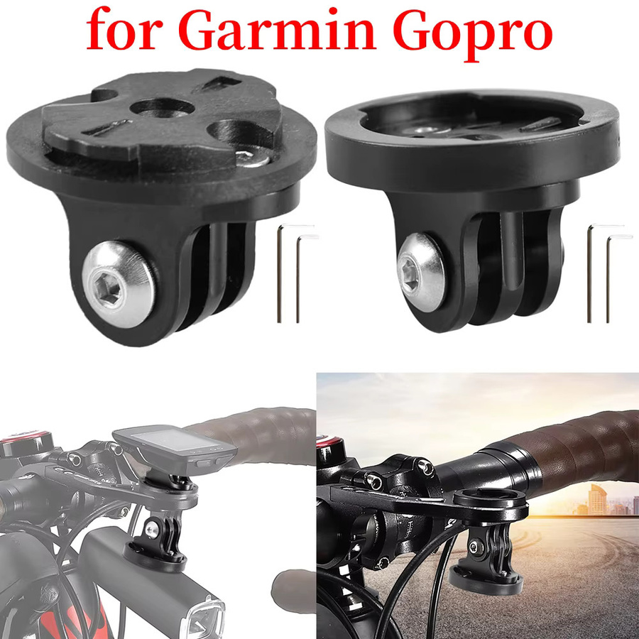 APWIKOGER Kamera-Scheinwerferadapter in Schwarz, stabile Fahrrad-Sportkamerahalterung aus ABS-Kunststoff für Garmin und GoPro - Bild 2