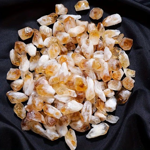 Natürliche brasilianische Citrin-Kristallchips in unregelmäßiger Form für Aromatherapie und Aquarium-Dekoration - Bild 1